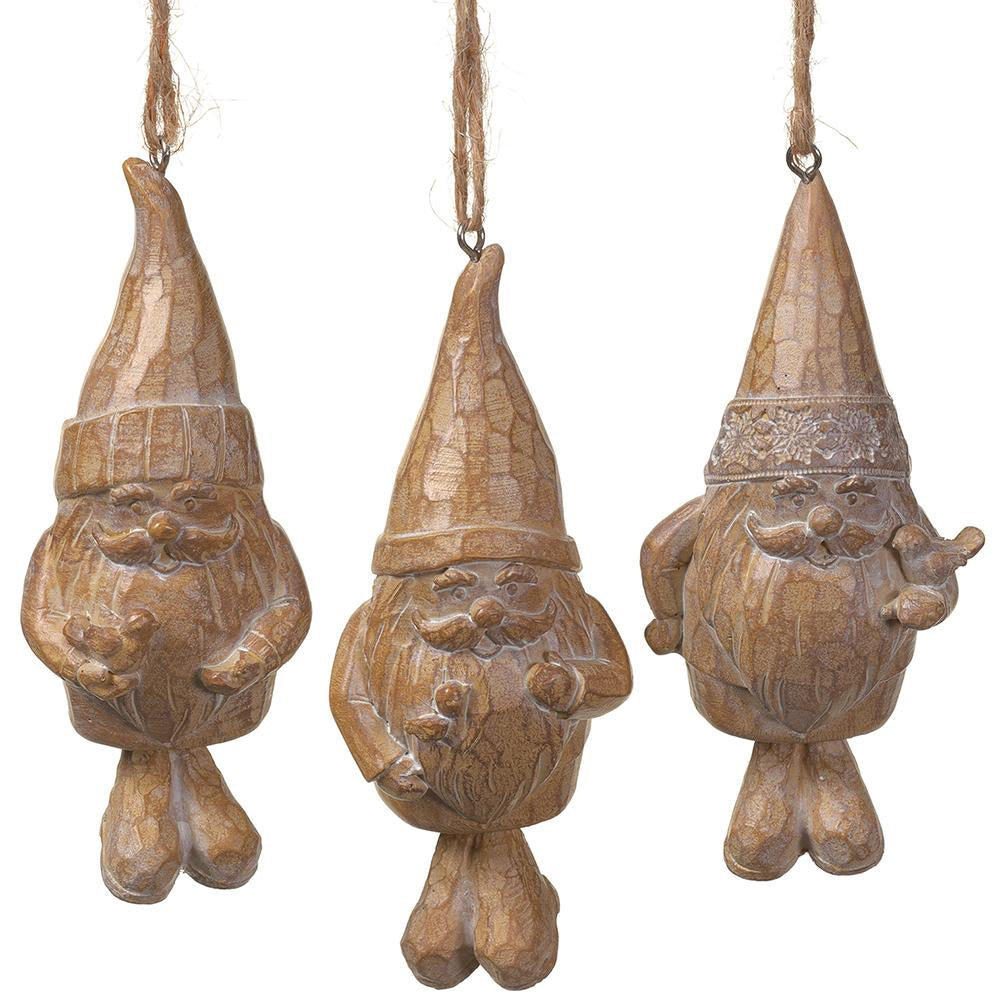 SET DE GNOMOS DE MADERA COLGANTES