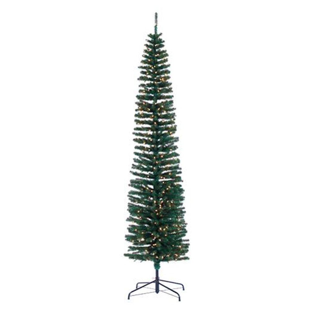 PINO NAVIDEÑO SLIM VERDE CON LUCES 274 CM