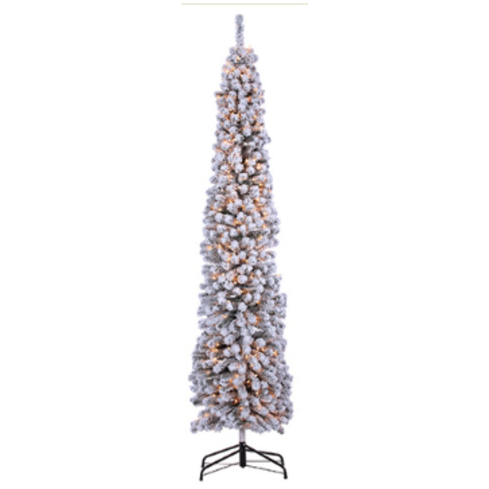 PINO NAVIDEÑO SLIM NEVADO CON LUCES 274 CM