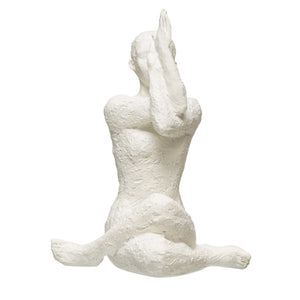 FIGURA HUMANA YOGA SENTADA BLANCA